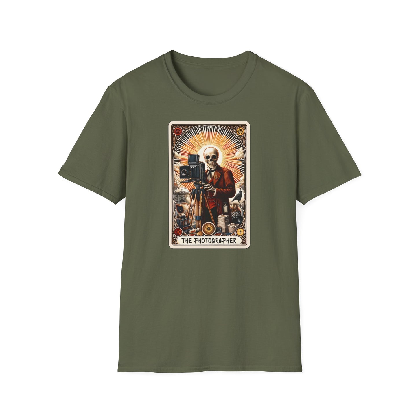 The Photographer Tarot T-Shirt — Vintage Camera Art Graphic Tee