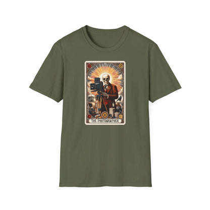 The Photographer Tarot T-Shirt — Vintage Camera Art Graphic Tee