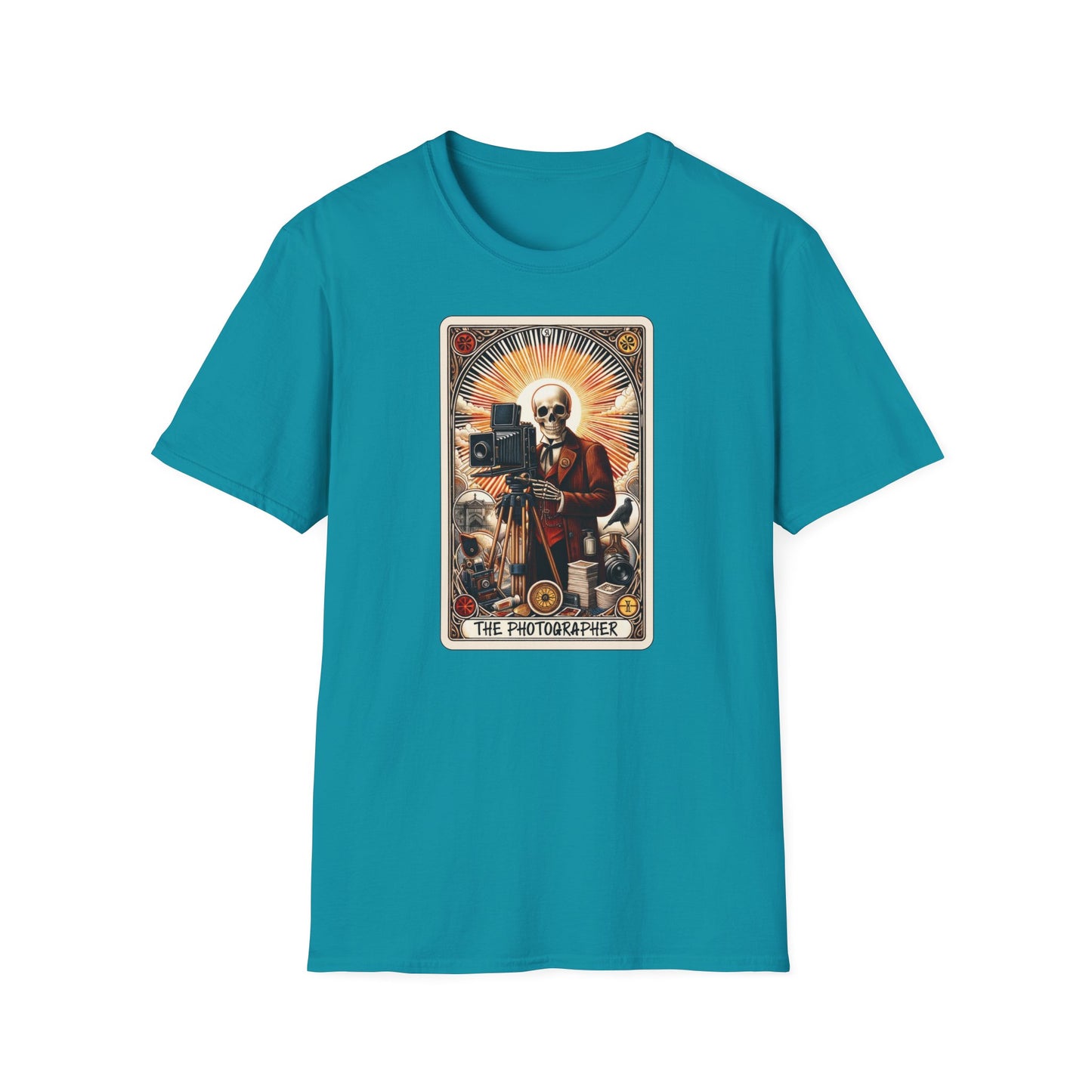 The Photographer Tarot T-Shirt — Vintage Camera Art Graphic Tee