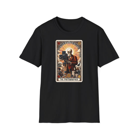 The Photographer Tarot T-Shirt — Vintage Camera Art Graphic Tee